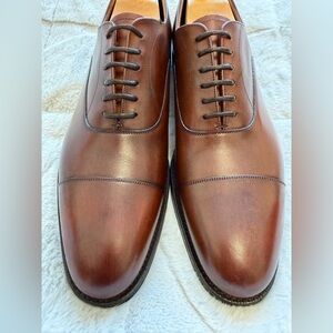 NEW! $1,250 Church’s Burnished Antiqued Brown Cap-toe Oxford Dress Shoes 10.5